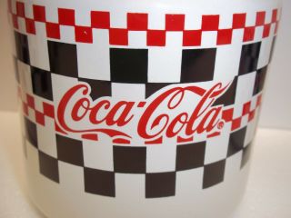 Coca Cola Canister Set Porcelain Checkered Gibson