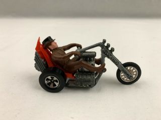 Vintage Rrrumblers Hot Wheels Torque Chop Tophat Brown Rider Red Seat 1 Owner