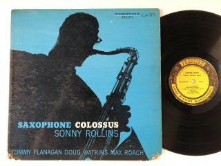 Sonny Rollins Saxophone Colossus Prestige Yellow/black Mono Dg Jazz Lp