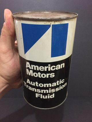 Full Amc American Motor Imperial Quart Oil Tin Can Sign Canada Advertising