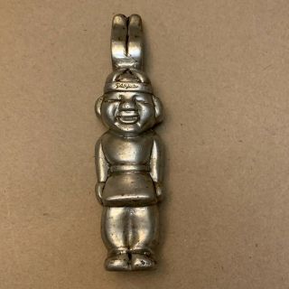 Vintage Iroquois Figural Cast Iron Aluminum Advertising Beer Bottle Opener