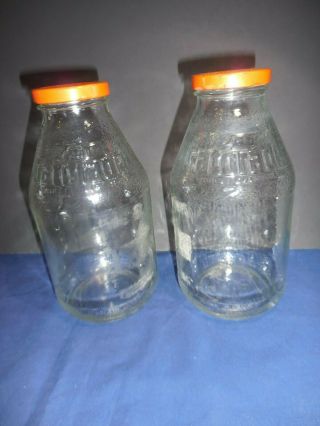 2 Vintage Gatorade Glass Bottles With Lids