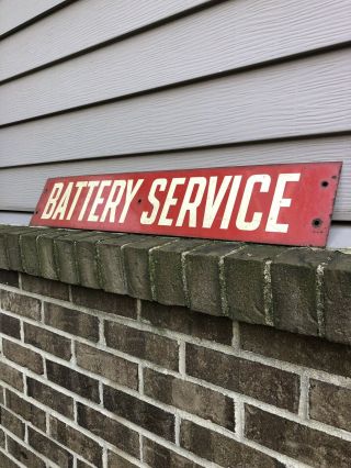 Antique Battery Service Gas Station Sign