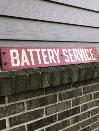 Antique Battery Service Gas Station Sign 2