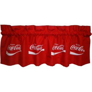 Custom Coca Cola Coke Red Fabric Blackout Valance 14x42 Retro Soda Sign Curtain