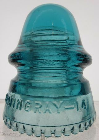 Baby Signal - Cd160 Hemingray [030] Blue Aqua Antique Glass Insulator