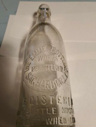 Old The Emmel Bottling Blob Top Bottle Sag Harbor L.  I.  York