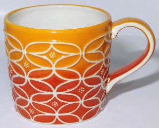 Starbucks Coffee Mug Hand Painted Two Tone 3d Design Porcelain Tea Cup 17 Fl Oz