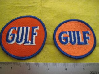 Vintage 2 Gulf Gasoline Service Dealer Uniform Patches