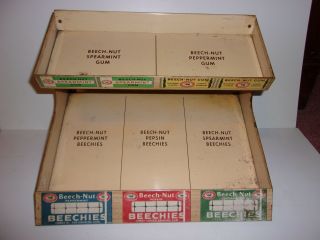 Vintage Beech Nut Chewing Gum Candy Metal Store Counter Rack Display Beechies