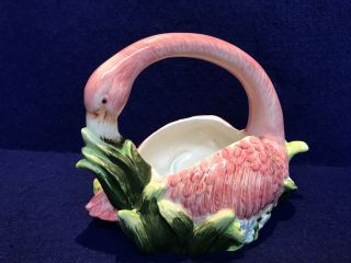 Graceful Flamingo Ceramic Planter 3