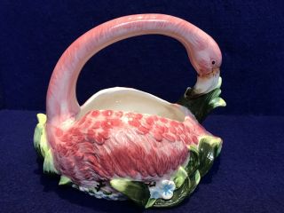 Graceful Flamingo Ceramic Planter 8