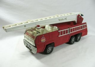 Vintage Tonka Aerial Ladder Fire Truck Pressed Steel Red