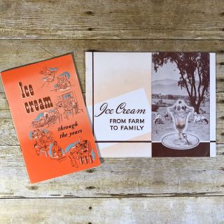 2 Vintage National Dairy Council Brochure Ice Cream Booklets 1940 