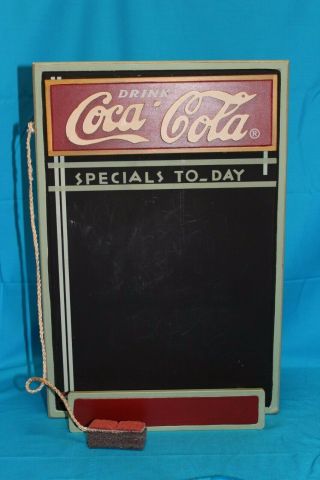 Wooden Drink Coca Cola Specials To - Day Menu Board Chalkboard,  17” X 11”
