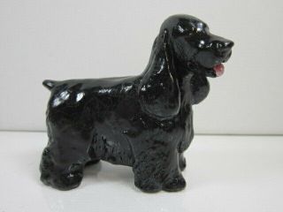 Ron Hevener Black English Cocker Field Spaniel Canine Dog Handmade Figurine