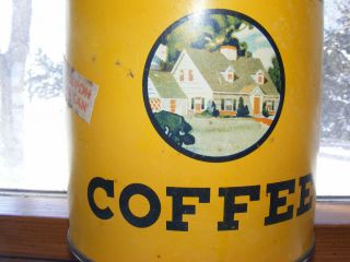 VINTAGE HOME BRAND COFFEE CAN 2 POUND - no lid 3