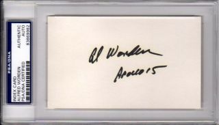 Psa/dna Nasa Astronaut Alfred Worden Autographed - Signed 3x5 Index Card 83869982