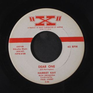 Harriet Kay: Dear One / Yum Yum 45 Blues & R&b