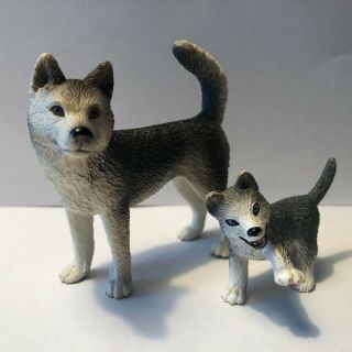 Schleich 2007 Siberian Husky And Pup