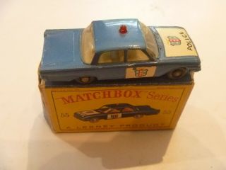 Vintage Lesney Matchbox Boxed Police Patrol Car