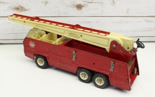 Vintage 1970 ' s Tonka Red Hook & Ladder Fire Engine Truck 32202 Paint 8