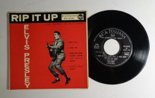 Elvis Presley " Rip It Up " Rca Italiana Epa 30 - 091.  Ep Record Made In Italy 1958?