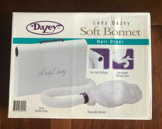 Lady Dazey Portable Soft Bonnet Hair Dryer W Carrying Case Model Dz - 30001 V2 Nib