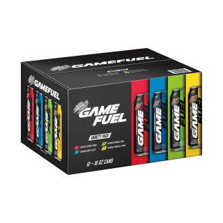 Mtn Dew Amp Game Fuel,  4 Flavor Variety Pack,  16 Ounce,  12 Cans