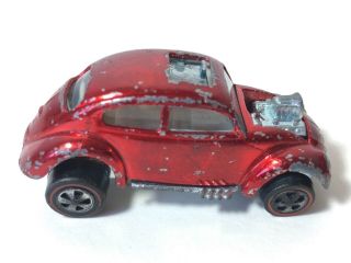 1967 Hot wheels RedLine Custom Volkswagen Car - USA - Red With Light Interior 3