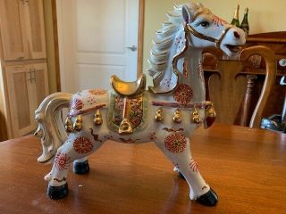 Ceramic Horse Figurine 13 " X13 ".  Beautifully Painted