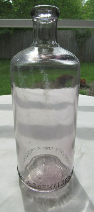 Antique Amethyst Formaldehyde Embalming Fluid Bottle Cleveland Perth Amboy