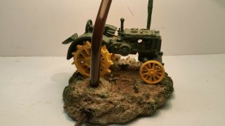 Vintage John Deere Tractor Accent Lamp With Shade DL20M Resin 1999 6