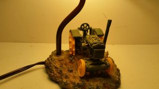 Vintage John Deere Tractor Accent Lamp With Shade DL20M Resin 1999 8