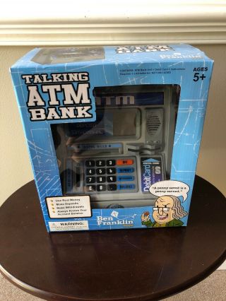 Ben Franklin Toys Kids Talking Atm Machine Savings Bank With Digital Screen A.