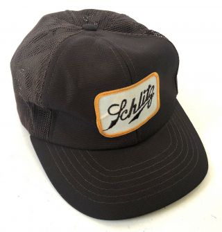 Schlitz Beer Trucker Hat Cap Vintage Brown Mesh Snapback Made In Korea 3