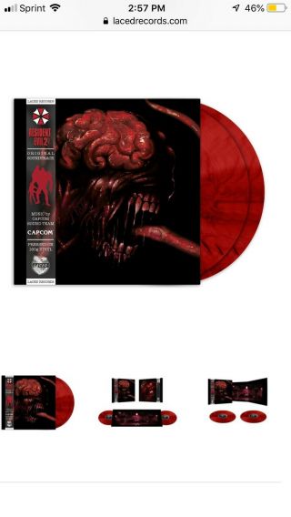 Resident Evil 2 Soundtrack Red Variant 2x Laced 2019 Vinyl Record LP 3
