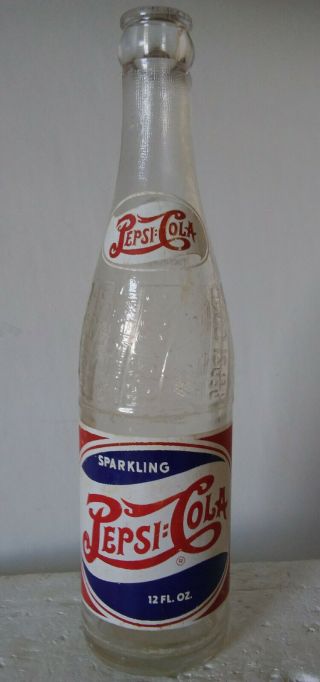Red,  White & Blue Double Dot Pepsi:cola Bottle From Lynchburg,  Virginia