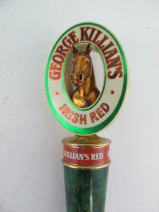 George Killian ' s Irish Red HORSE Beer Vintage Draft Tap Handle Knob Ale Marker 2