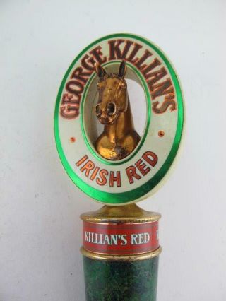 George Killian ' s Irish Red HORSE Beer Vintage Draft Tap Handle Knob Ale Marker 3