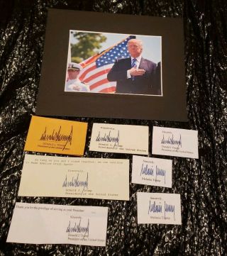 President Donald Trump & First Lady Melania 8x10 Matted Photo 7 Autograph Prints