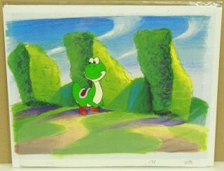 Mario Bros Yoshi Hand Painted Animation Cel W/ Certificate (1 - 35)