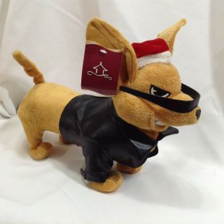 Mexican Chihuahua Low Rider Song Animated Biker Dog Christmas Plush