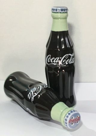 Coca Cola Contour Bottle Salt & Pepper Shakers,  Ceramic,
