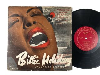 Billie Holiday Volume 2 Commodore Mono Dg Jazz Vocal 10 "