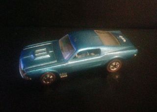 Redline Hot Wheels Vintage Series Metellic Blue Custom Mustang.  Nrmt