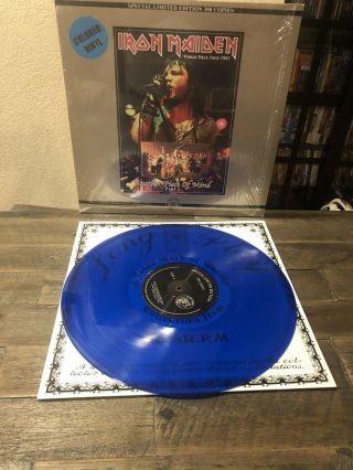 Iron Maiden - Another Piece Of Mind Part 1 Translucent Blue Vinyl Limited To 300