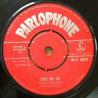 Love me do / P.  S.  I love you The Beatles orig red label 1962 Made in Gt Britain 2