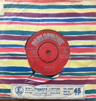 Love me do / P.  S.  I love you The Beatles orig red label 1962 Made in Gt Britain 3