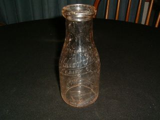Vintage Valley Farm Dairy One Pint Milk Bottle - St.  Louis,  Mo.  Cond